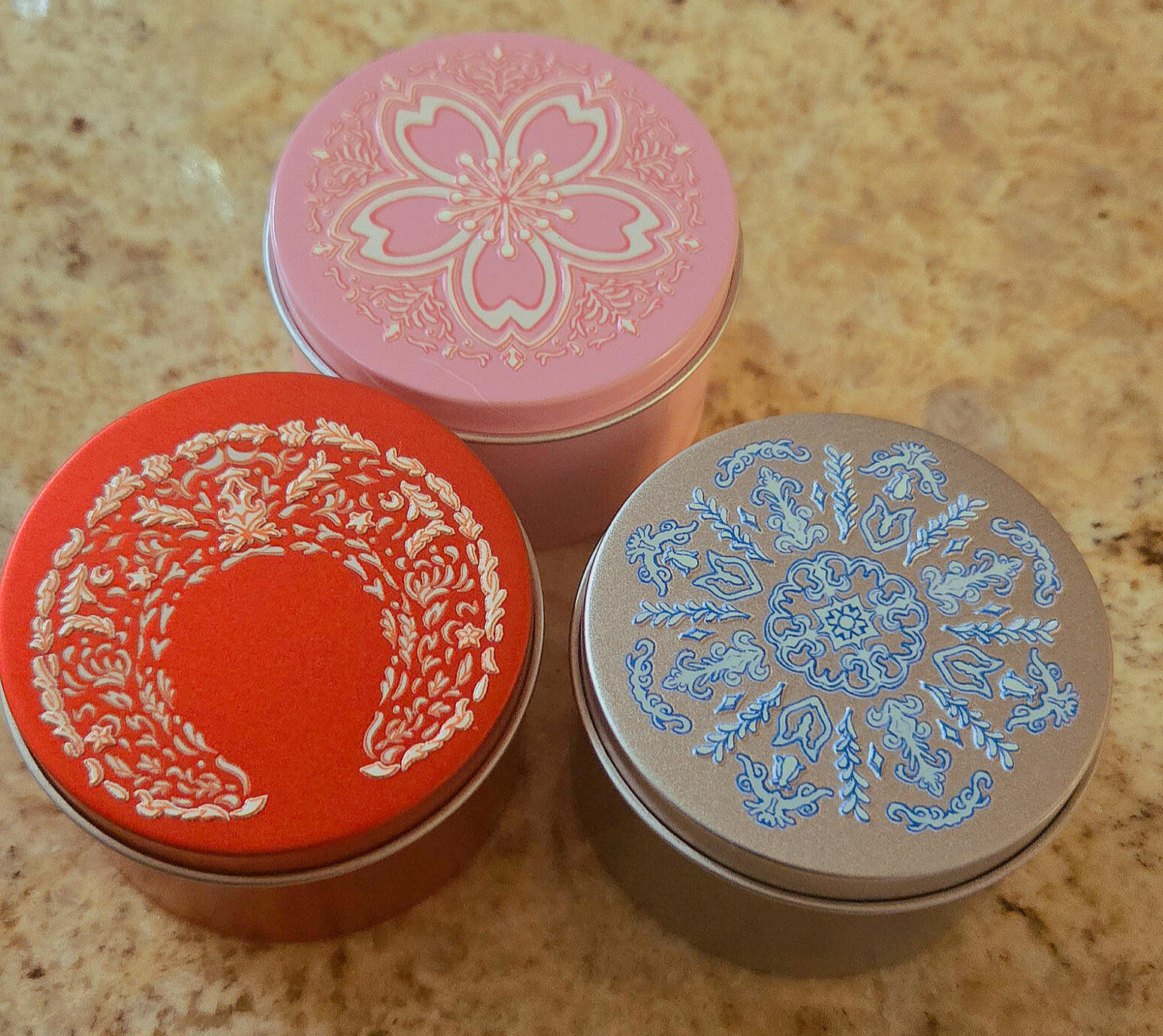 Mooncake Embossed Tins